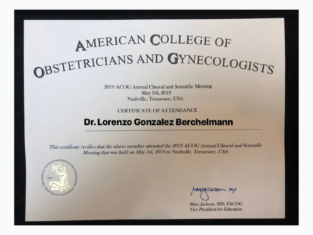 Asistencia, may 2019 — Congreso anual del American College of Obstetricians and Gynecologists - Nashville