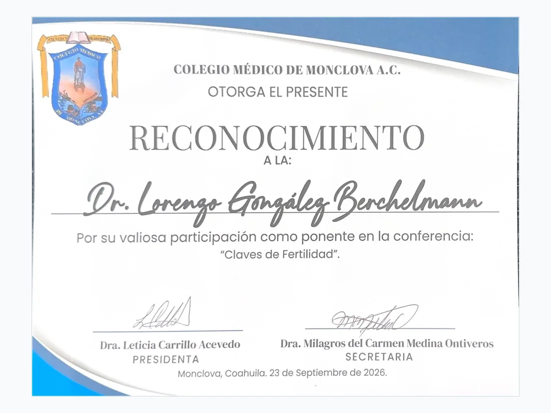 Ponente invitado, sep 2026 — Colegio Médico de Monclova - Coahuila
