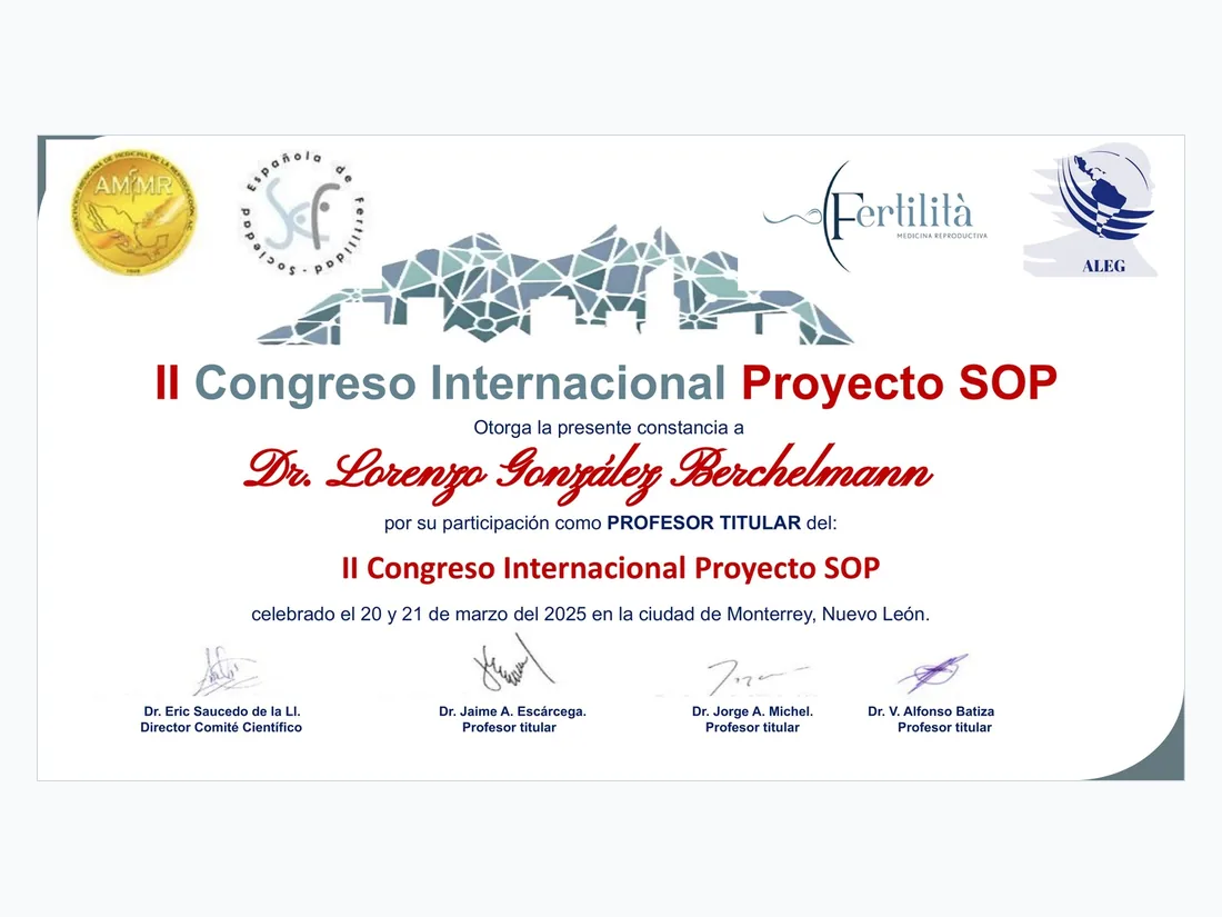 Profesor titular, mar 2025 — II Congreso Internacional Proyecto SOP - Monterrey